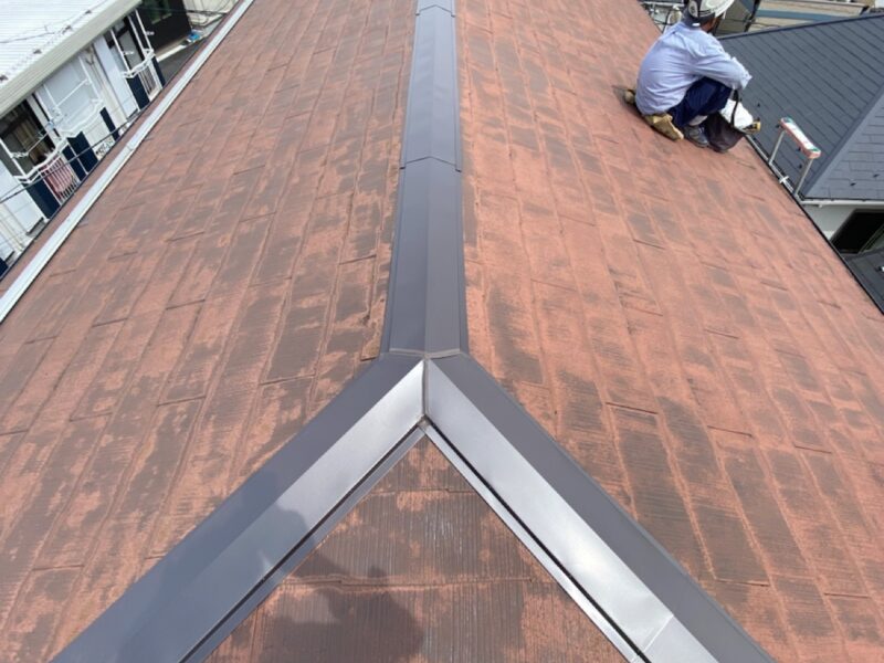 板橋区徳丸　棟板金交換工事