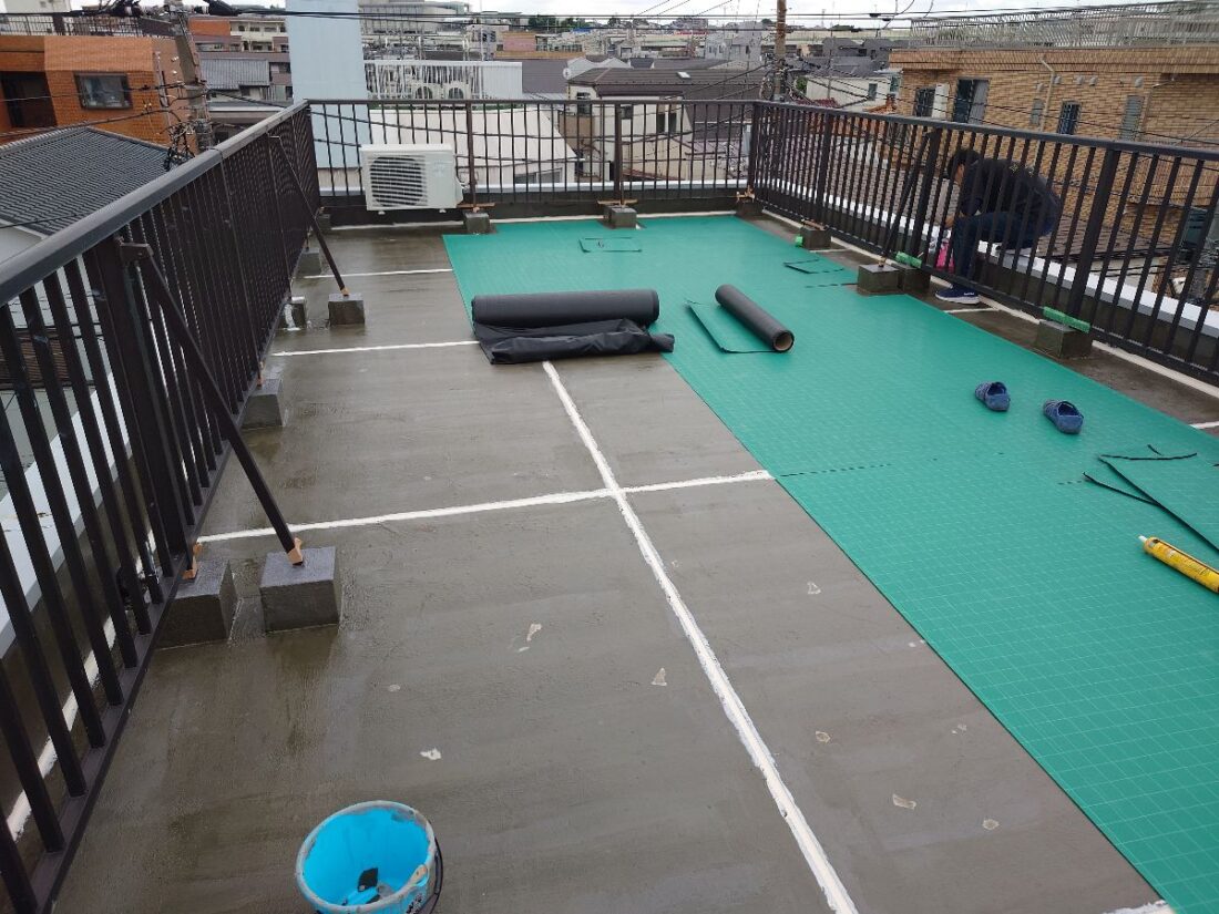 屋上防水下地処理 通気緩衝シート