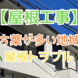 落ち葉が多い地域の屋根トラブル